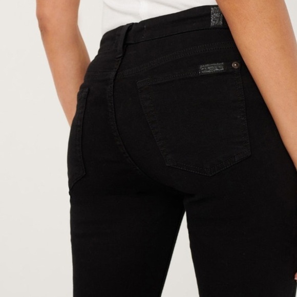 7 For All Mankind B(Air) Ankle Skinny Black Jeans - Picture 2 of 11